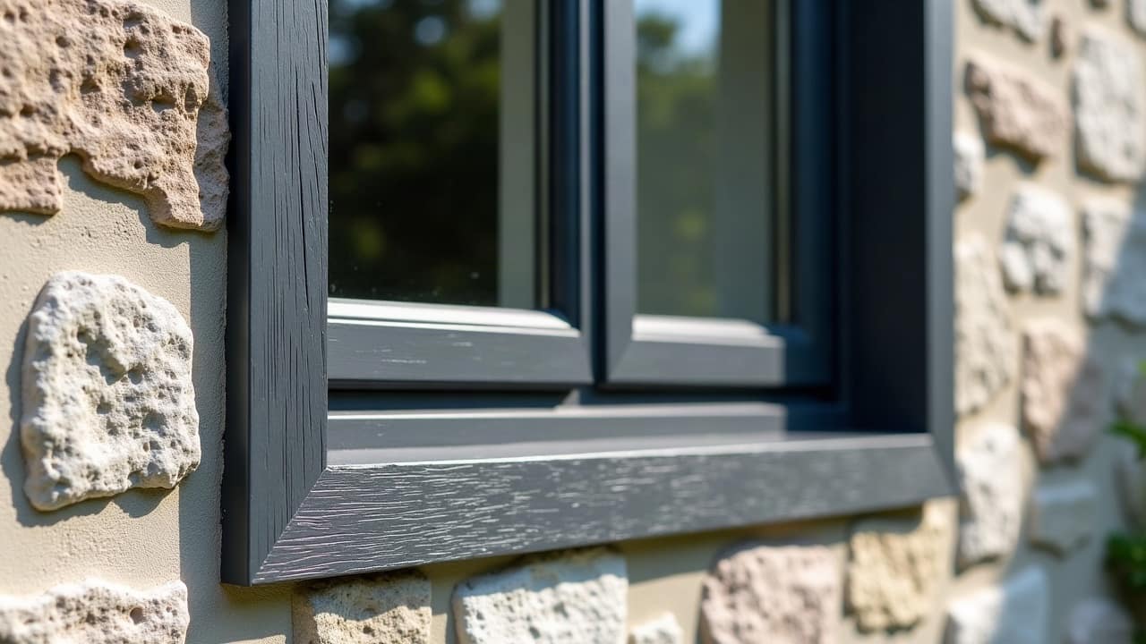 Reprise de finition à la lasure sur une fenêtre en bois exposée aux embruns du Finistère